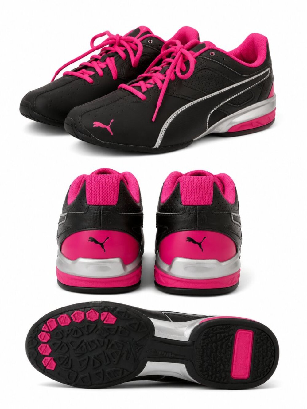 Puma Athletic Sneakers | Black & Pink | Women’s Training Shoes